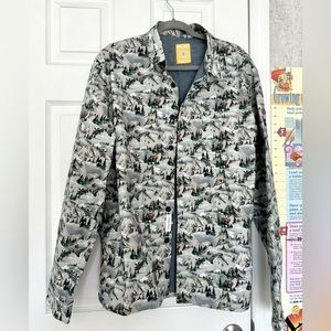 Serge Blanco Mens XL Limit Edition Play multicolor Button up Shirt long sleeve